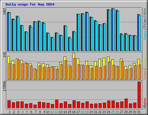 Daily usage for May 2024