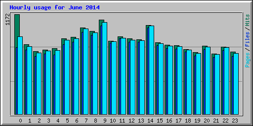 Hourly usage for June 2014