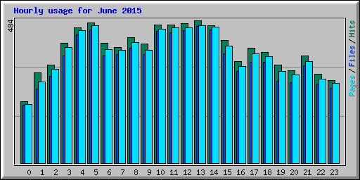 Hourly usage for June 2015