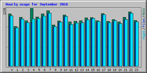 Hourly usage for September 2016