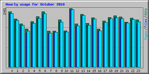 Hourly usage for October 2016