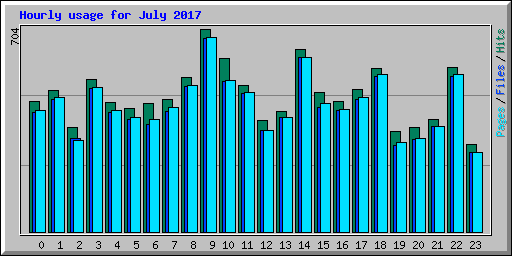 Hourly usage for July 2017