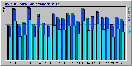 Hourly usage for November 2017