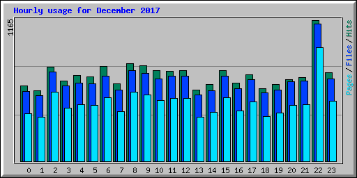 Hourly usage for December 2017