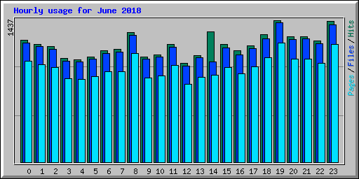 Hourly usage for June 2018