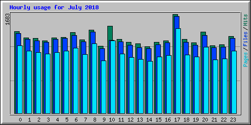 Hourly usage for July 2018