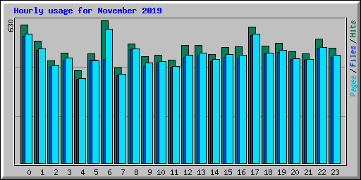 Hourly usage for November 2019