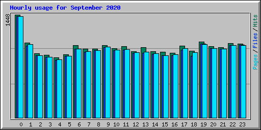 Hourly usage for September 2020