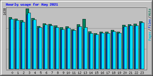 Hourly usage for May 2021