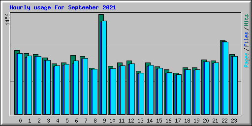 Hourly usage for September 2021