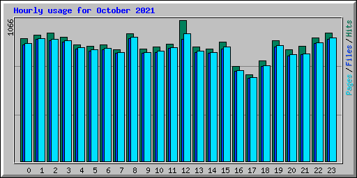 Hourly usage for October 2021