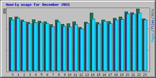 Hourly usage for December 2021