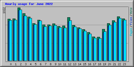 Hourly usage for June 2022