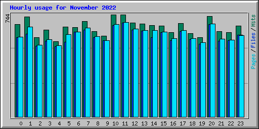 Hourly usage for November 2022