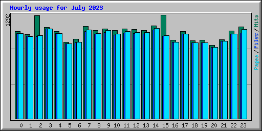 Hourly usage for July 2023