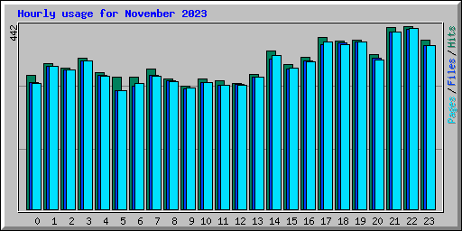 Hourly usage for November 2023