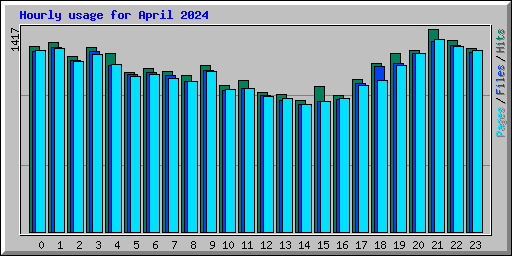 Hourly usage for April 2024