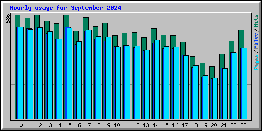 Hourly usage for September 2024